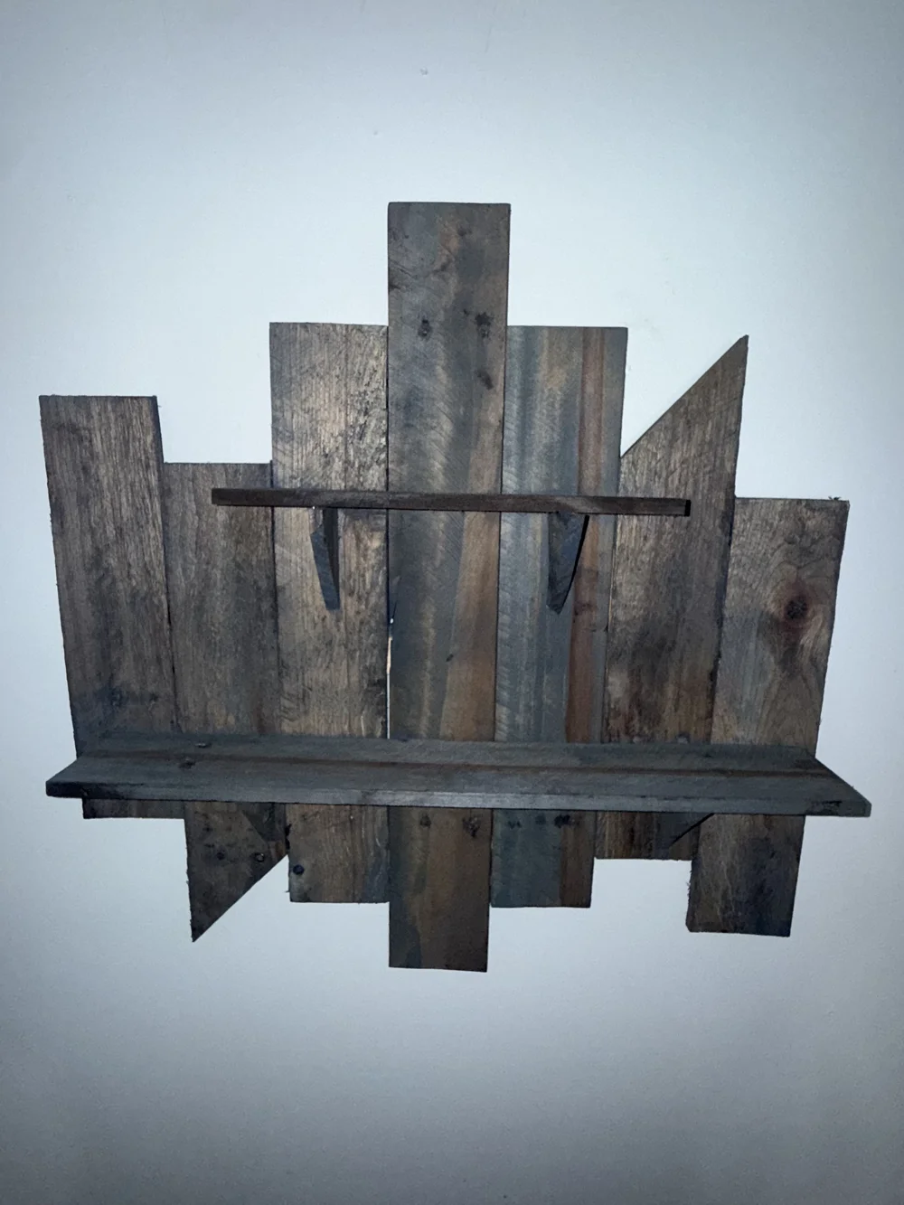 Rustic Reclaimed Wood Wall Shelf